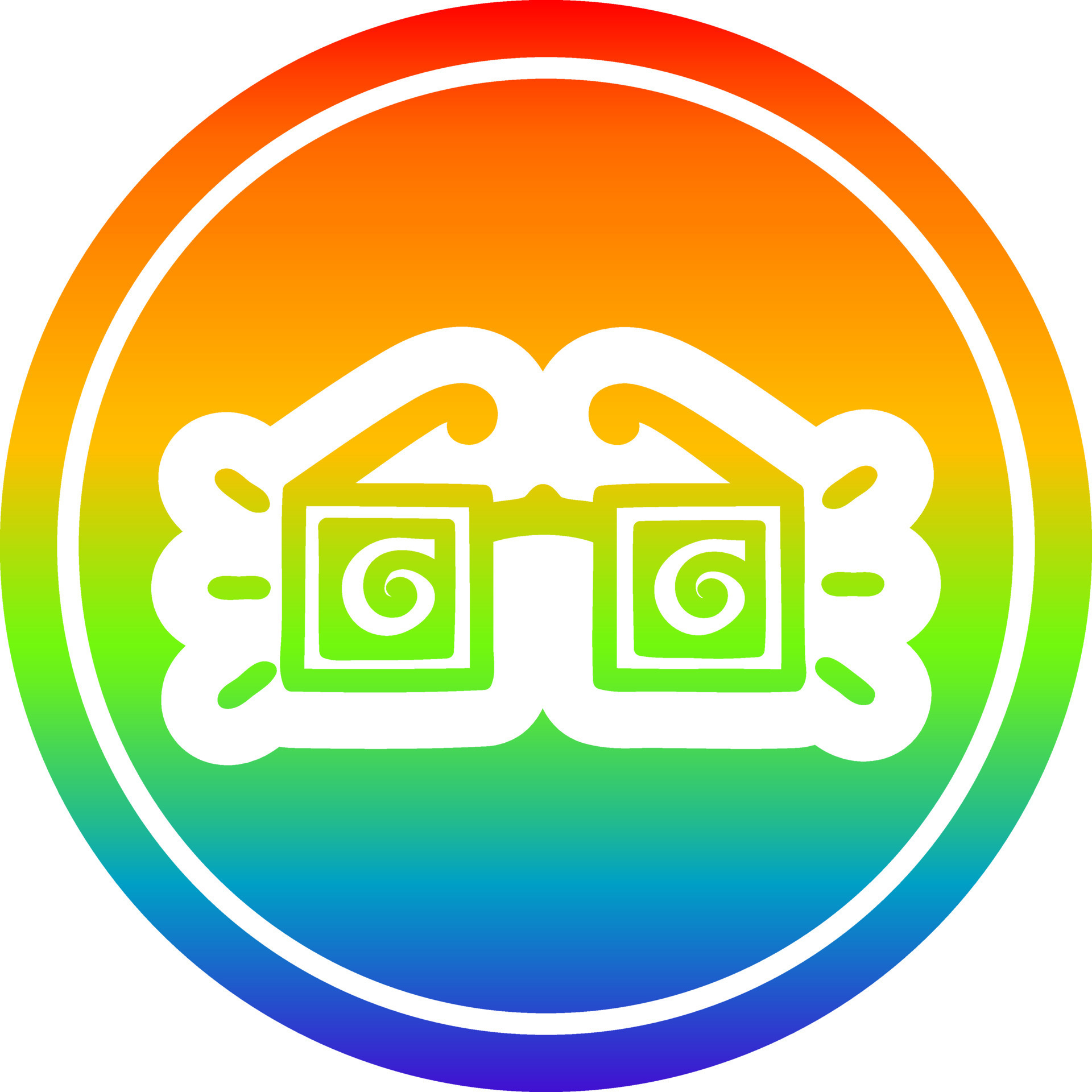 x ray specs circular in rainbow spectrum 12363323 Vector Art at Vecteezy