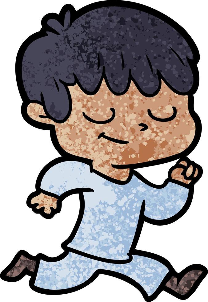 cartoon happy boy vector