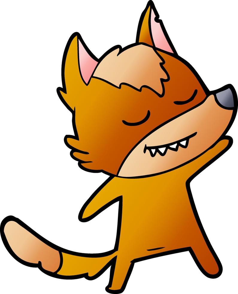 fox cartoon character vector