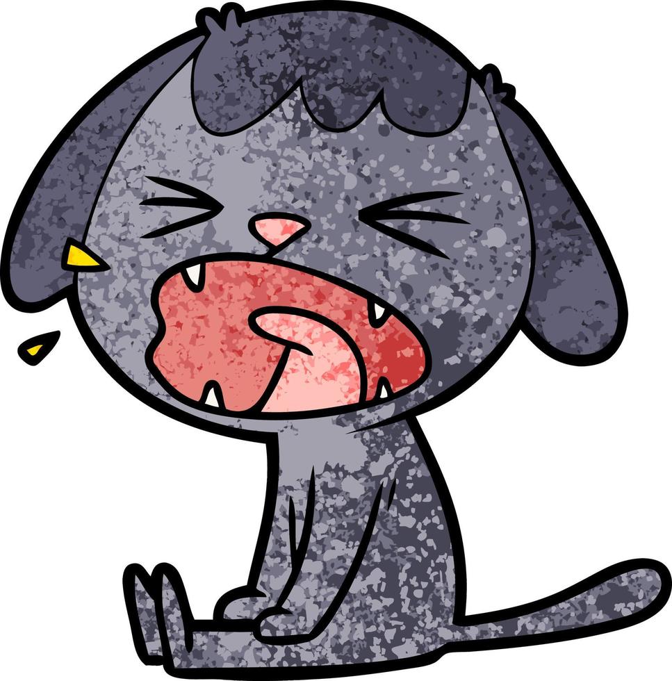 cute cartoon dog barking vector