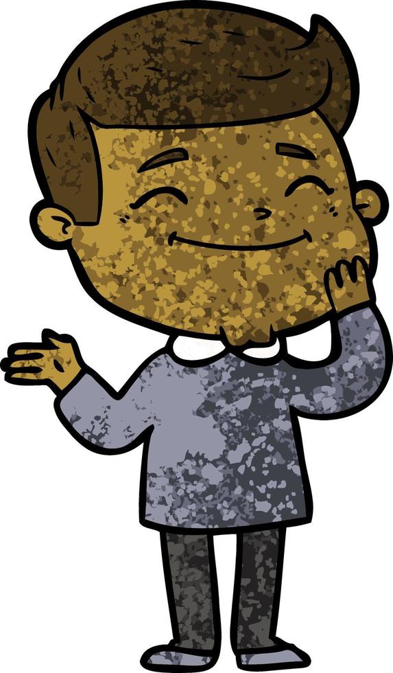 happy cartoon man vector