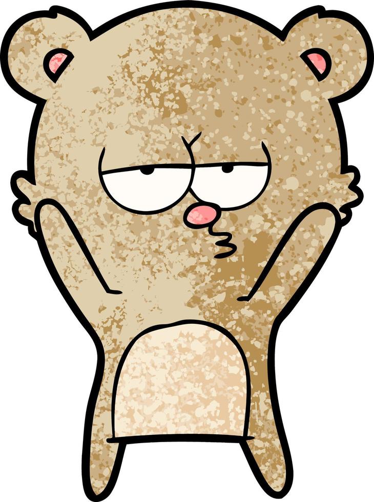 bored bear cartoon vector