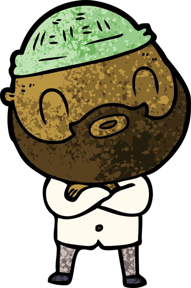 cartoon bearded man vector