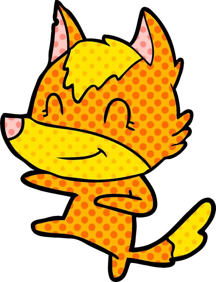 fox cartoon character vector