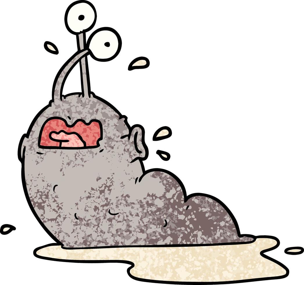 gross cartoon slug vector