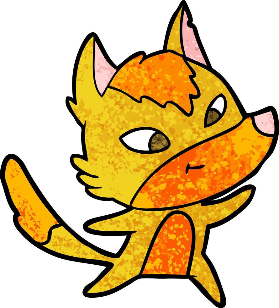 fox cartoon character vector