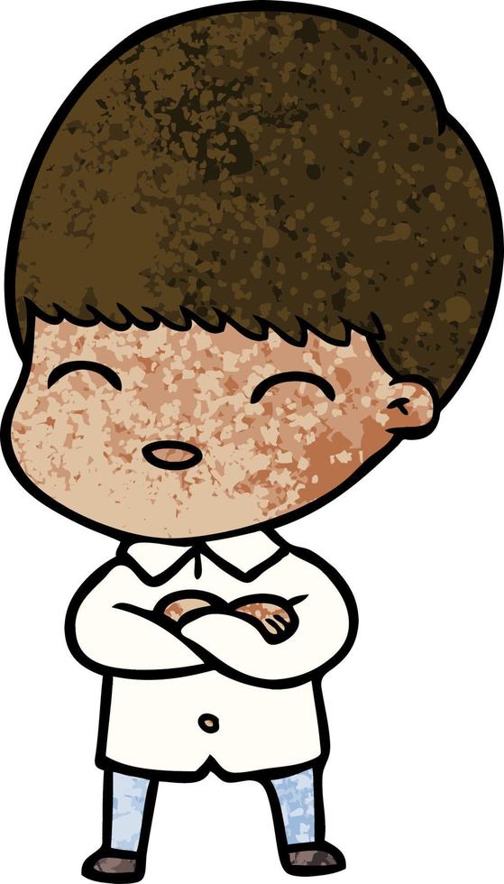 happy cartoon boy vector