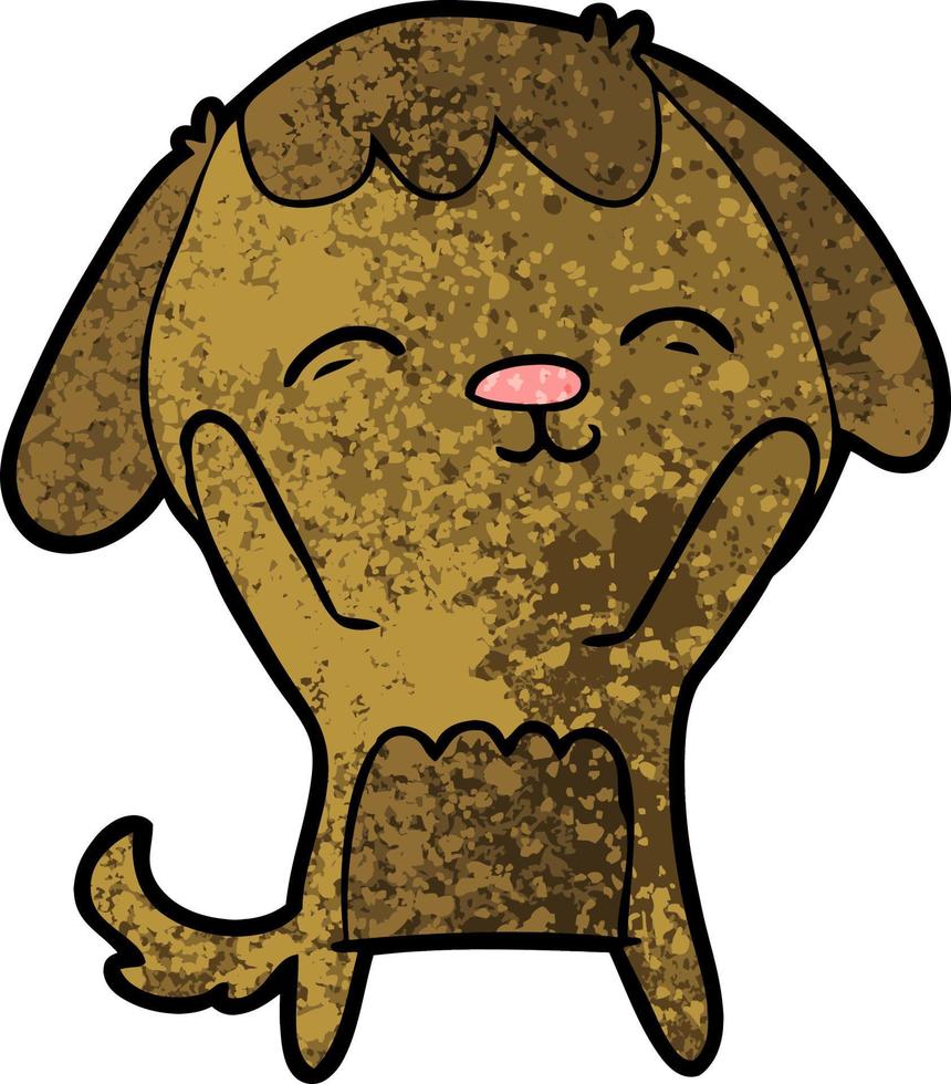 perro feliz de dibujos animados vector