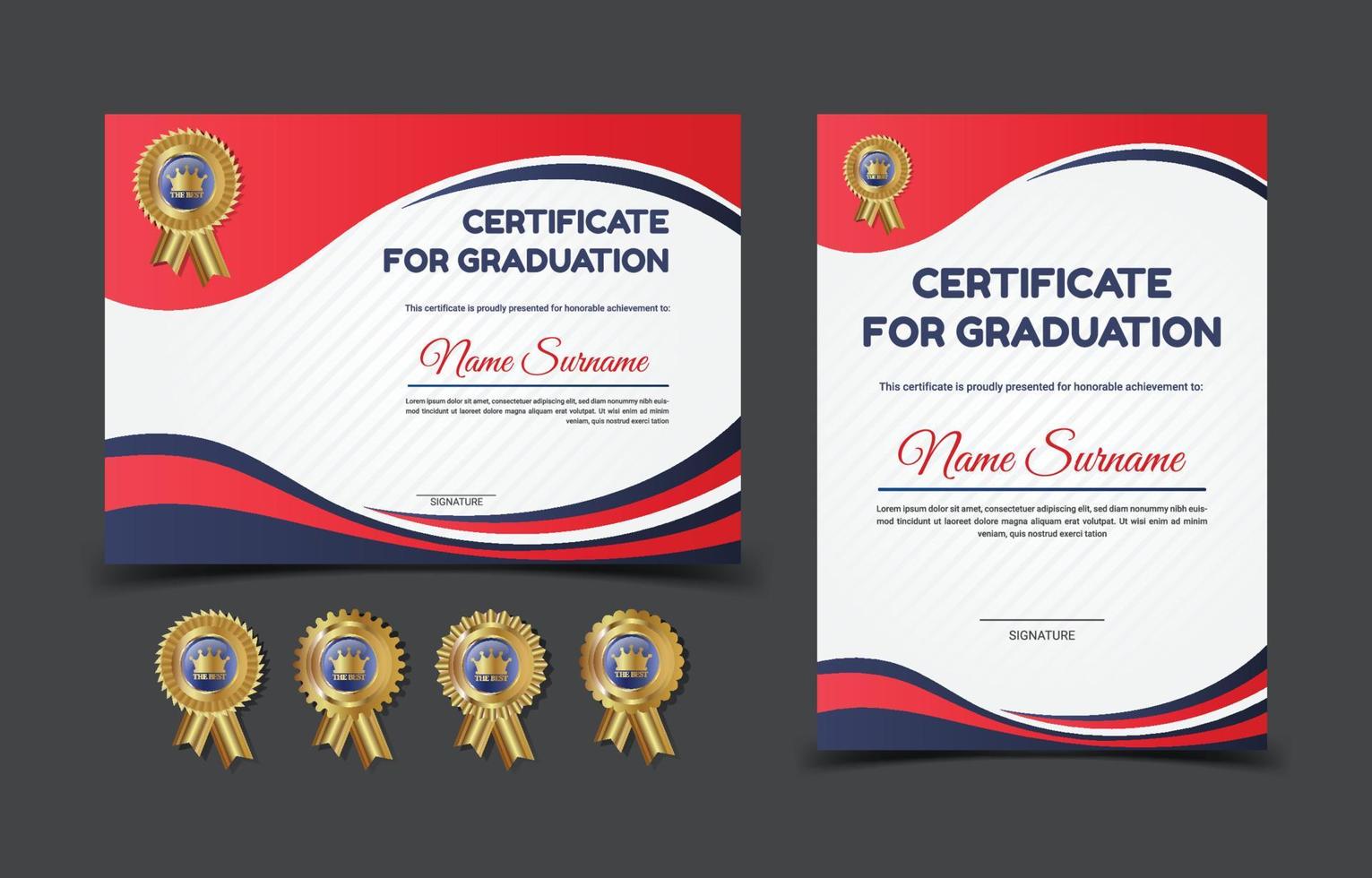 Graduation Certificate Template vector