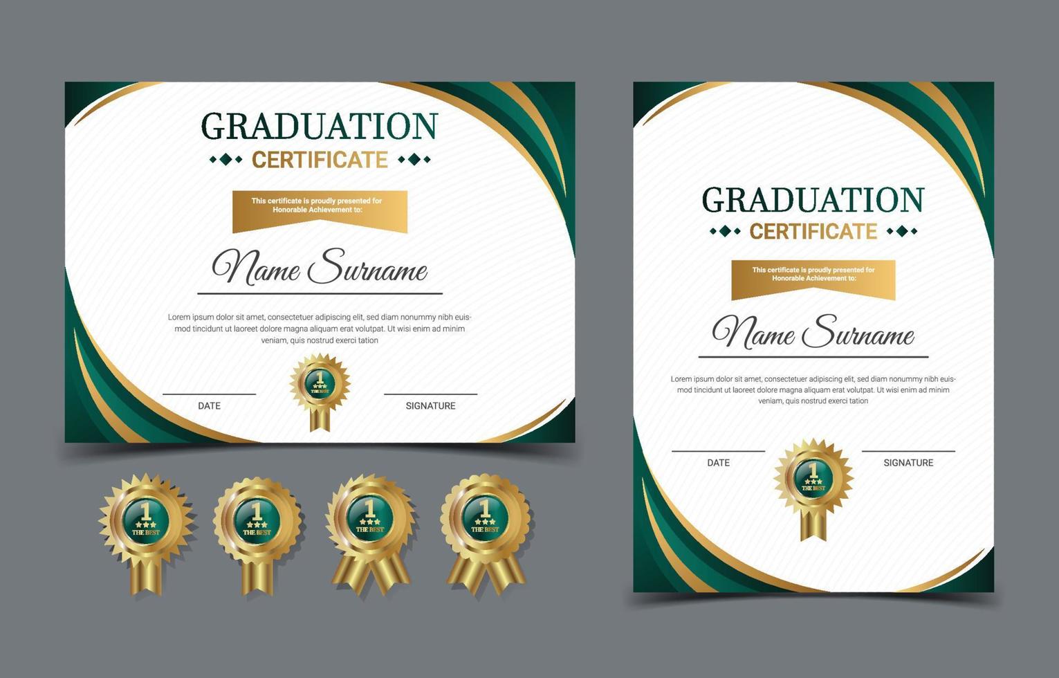 Graduation Certificate Template vector