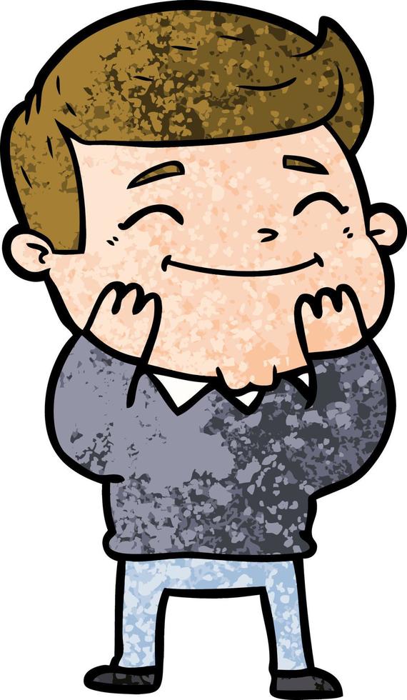 happy cartoon man vector