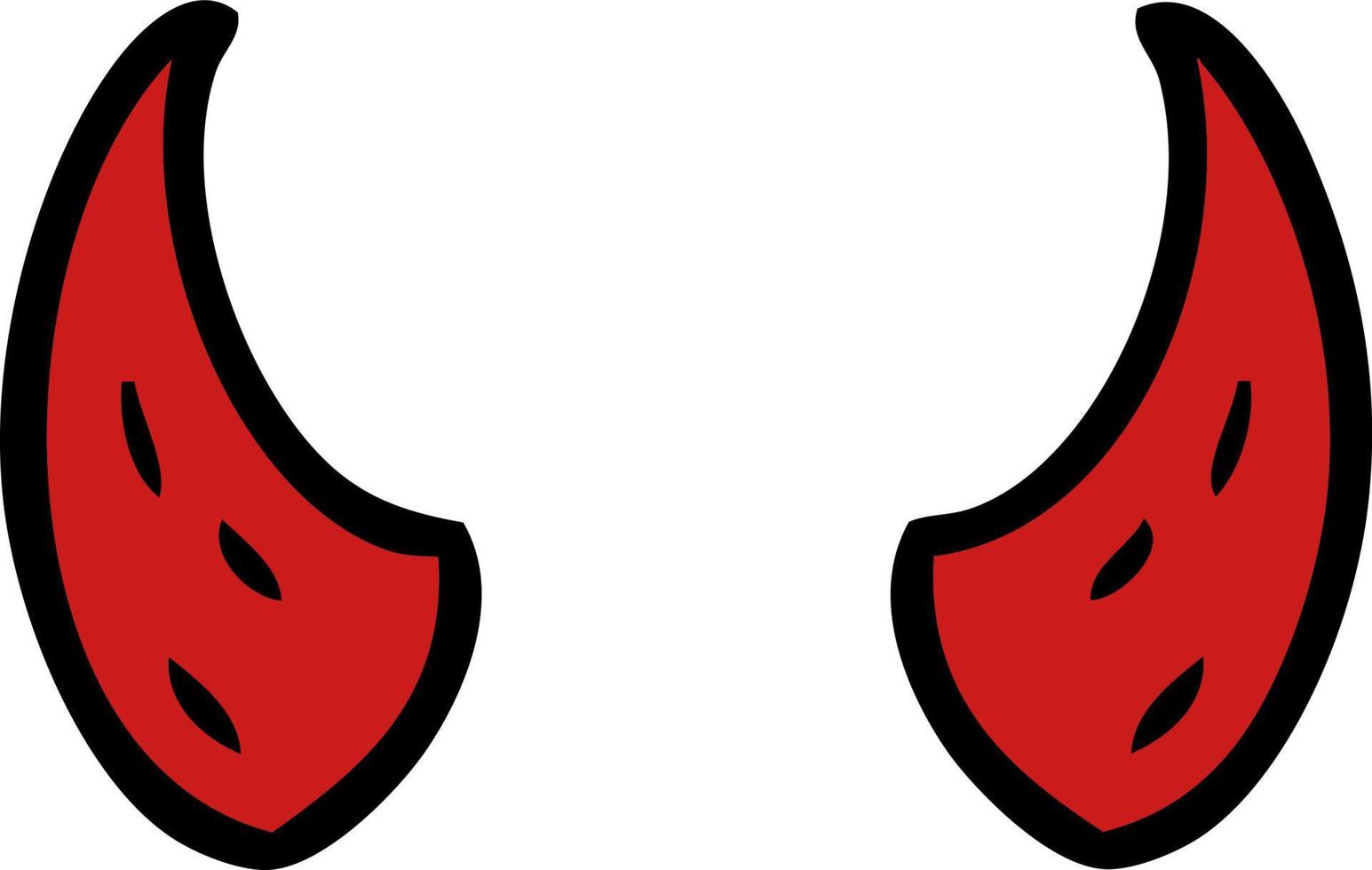 cartoon devil horns vector