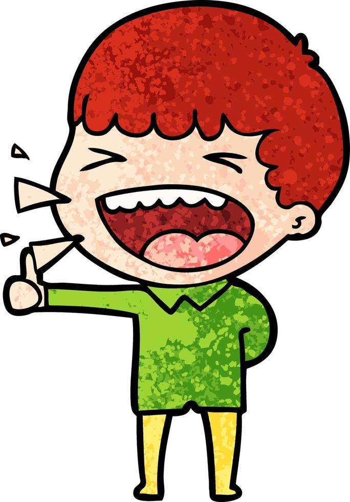 cartoon laughing man vector