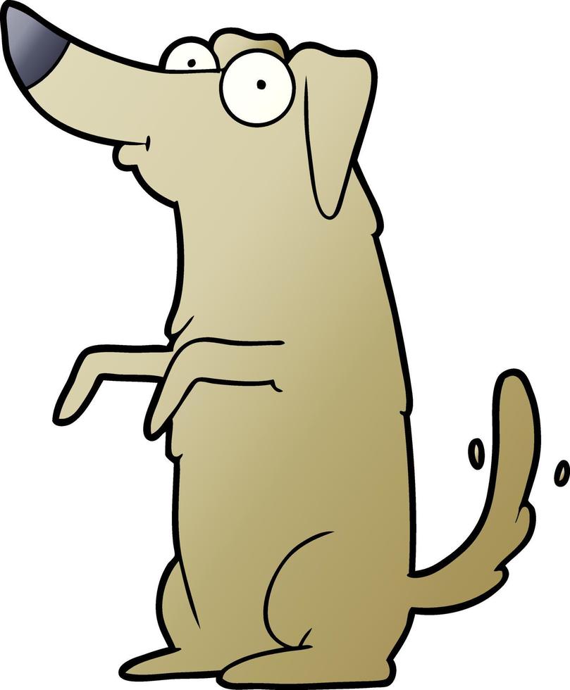 cartoon happy dog vector