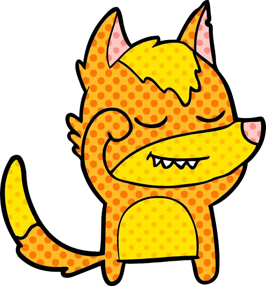 fox cartoon character vector