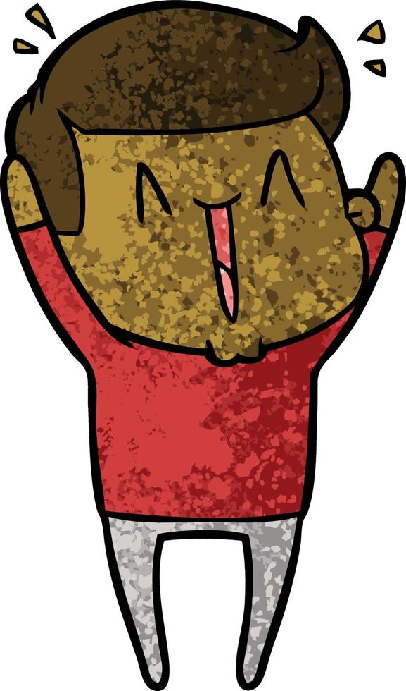 cartoon happy man vector