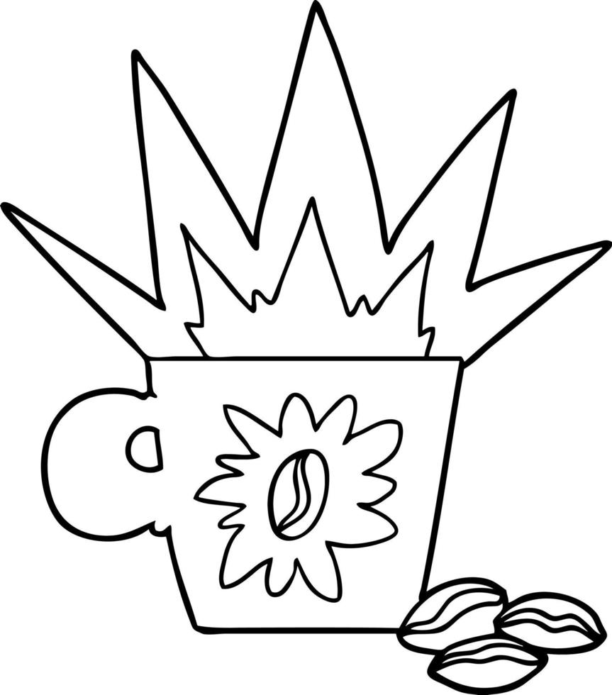 cartoon espresso coffee vector