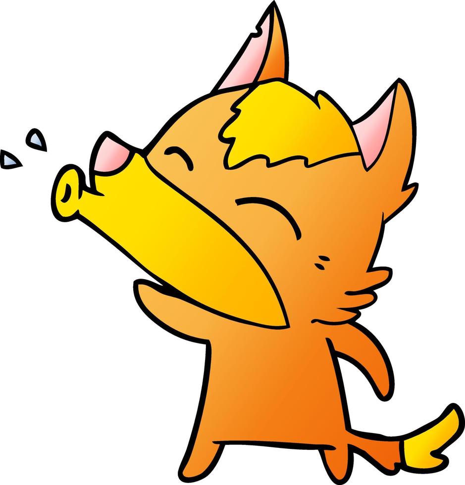 fox cartoon character vector