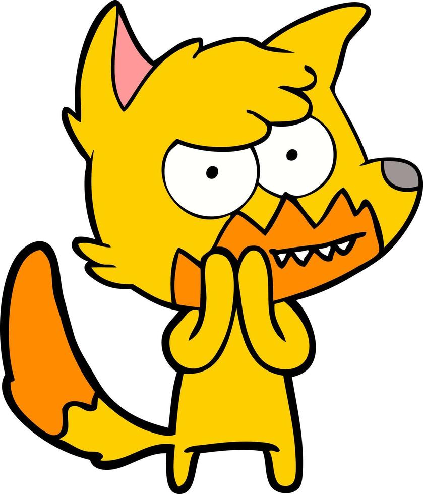 fox cartoon character vector