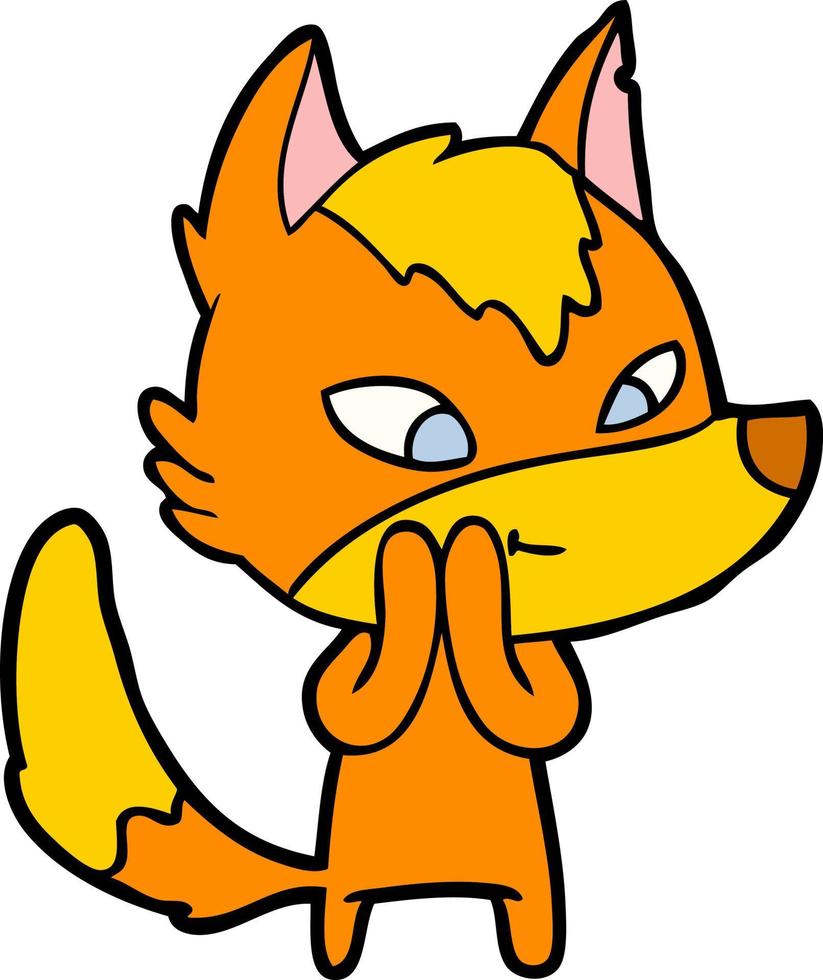 fox cartoon character vector