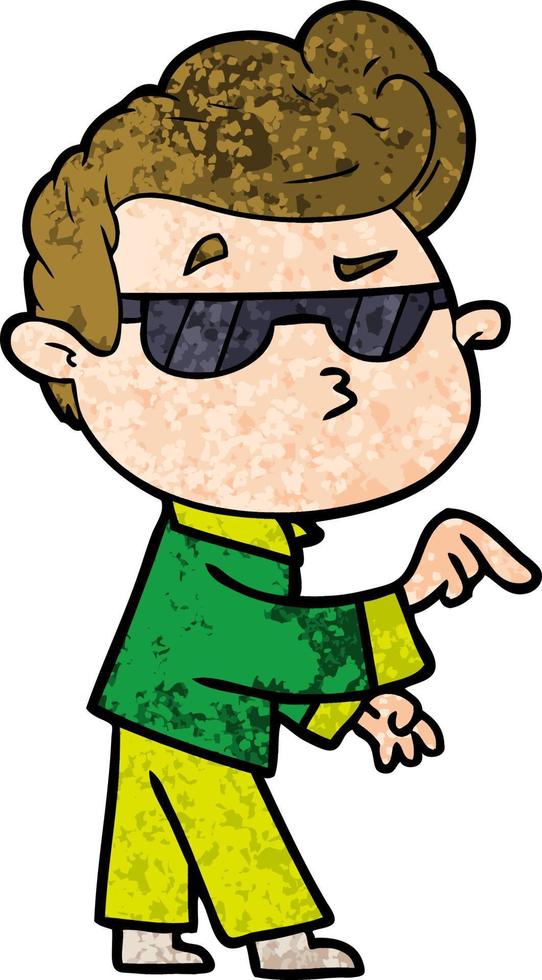 cartoon cool guy vector