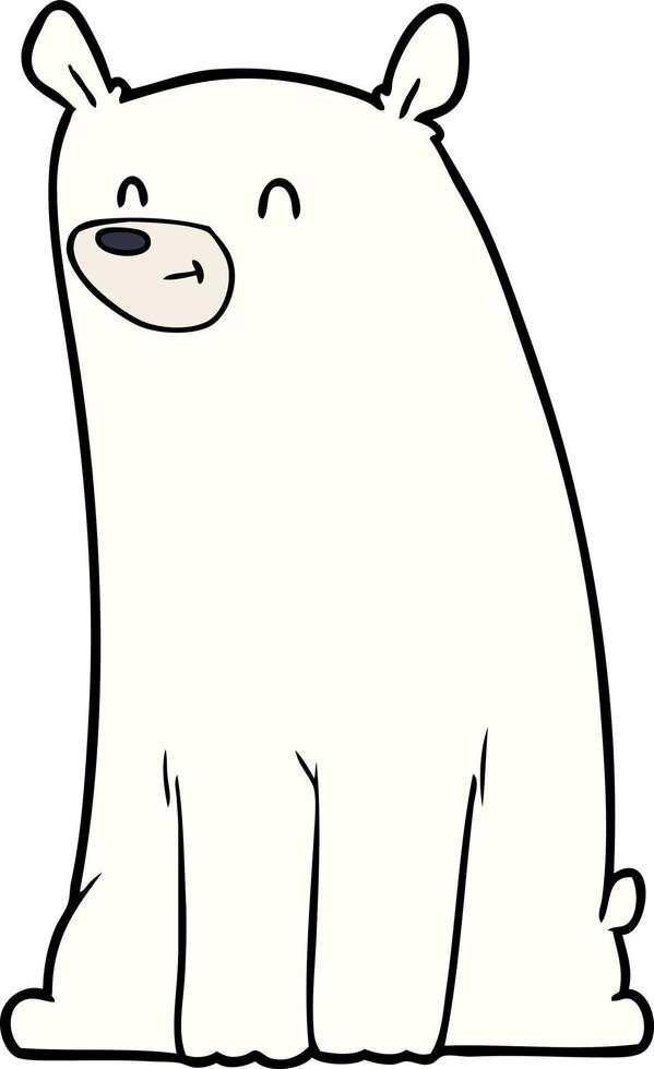 happy polar bear cartoon vector