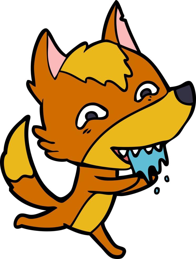 fox cartoon character vector