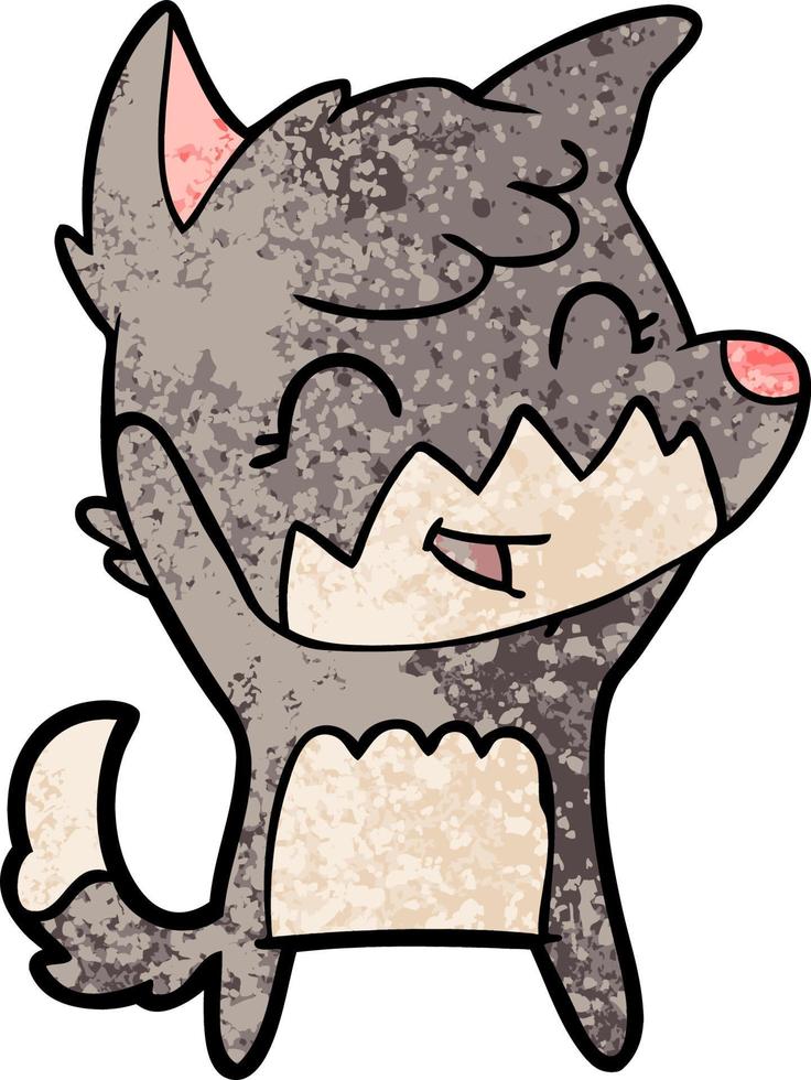happy cartoon fox vector