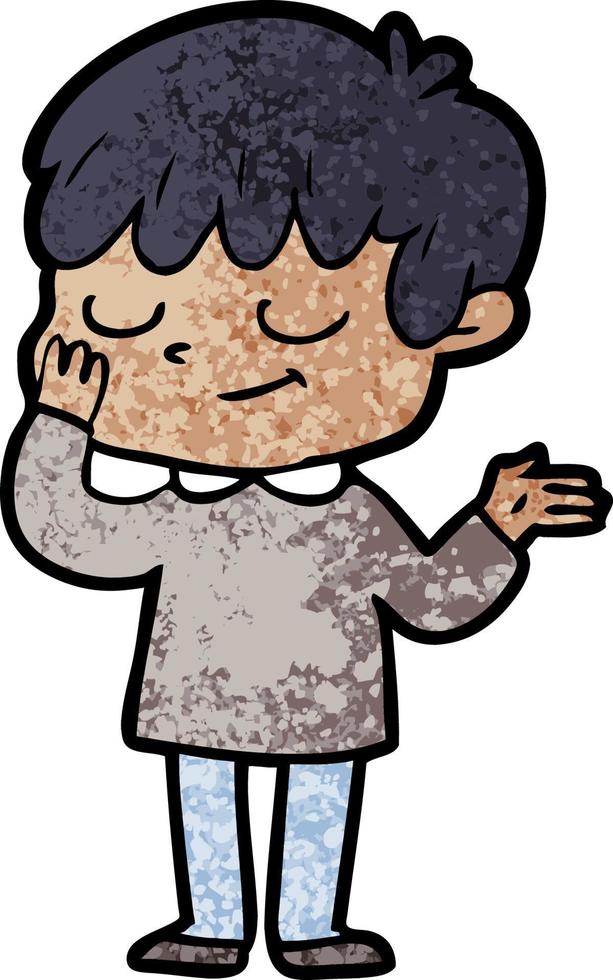 cartoon happy boy vector
