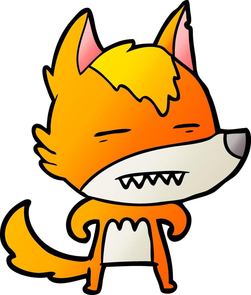 fox cartoon character vector