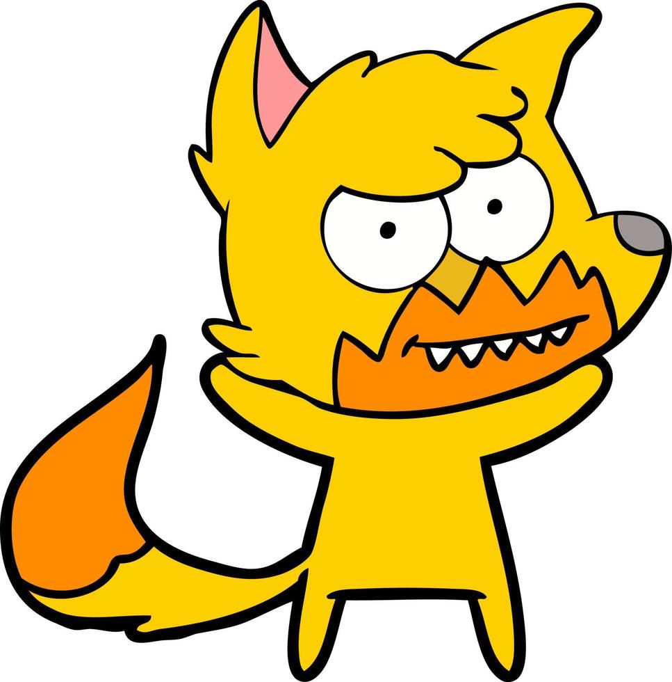 fox cartoon character vector