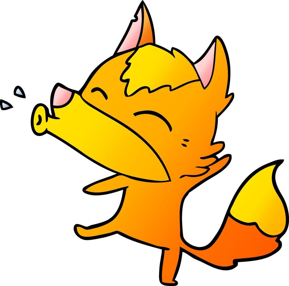 fox cartoon character vector