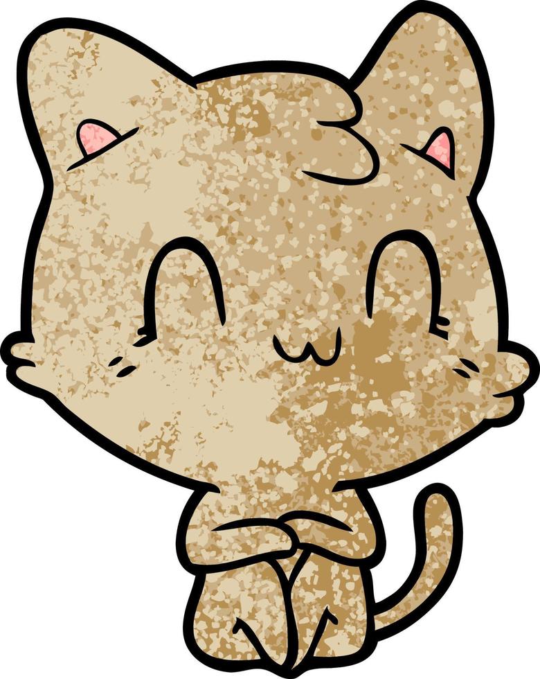 gato feliz de dibujos animados vector