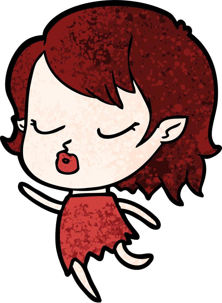 cute cartoon vampire girl vector