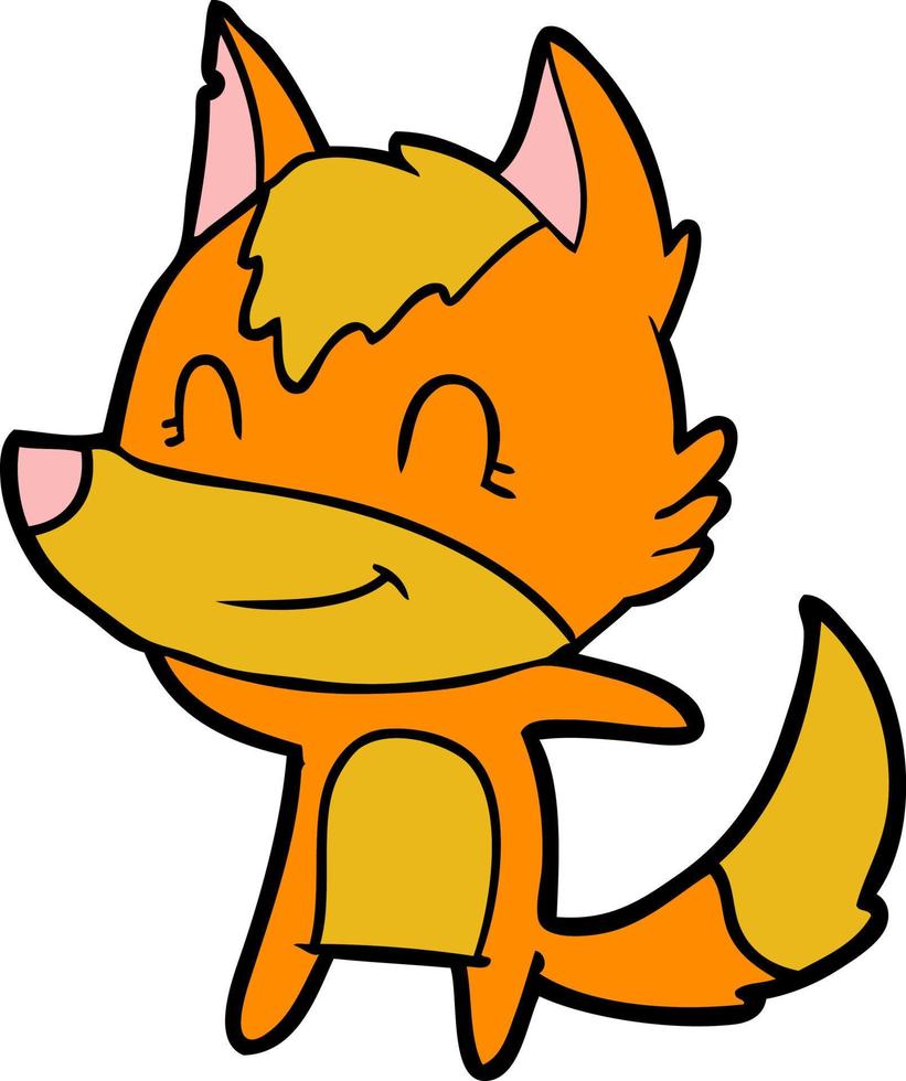 fox cartoon character vector