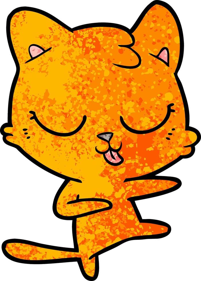 cartoon cat hissing vector