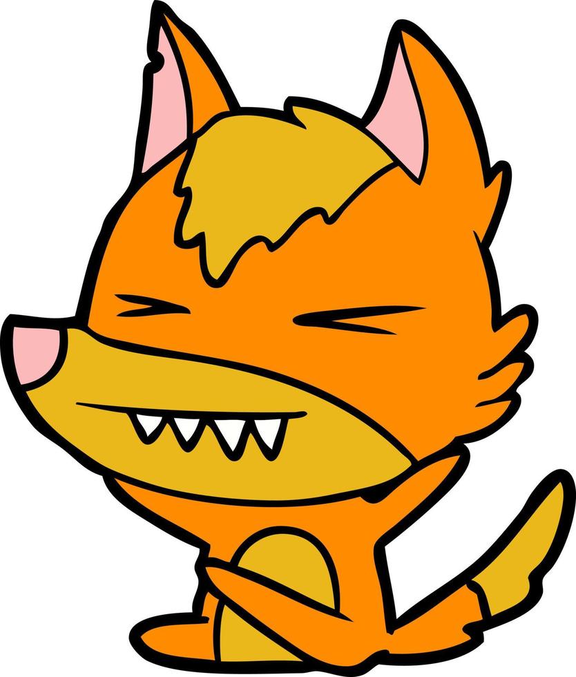 fox cartoon character vector
