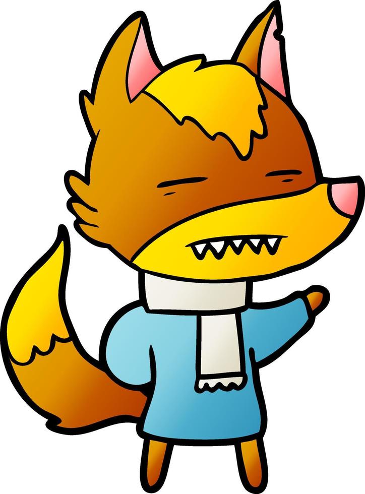 fox cartoon character vector