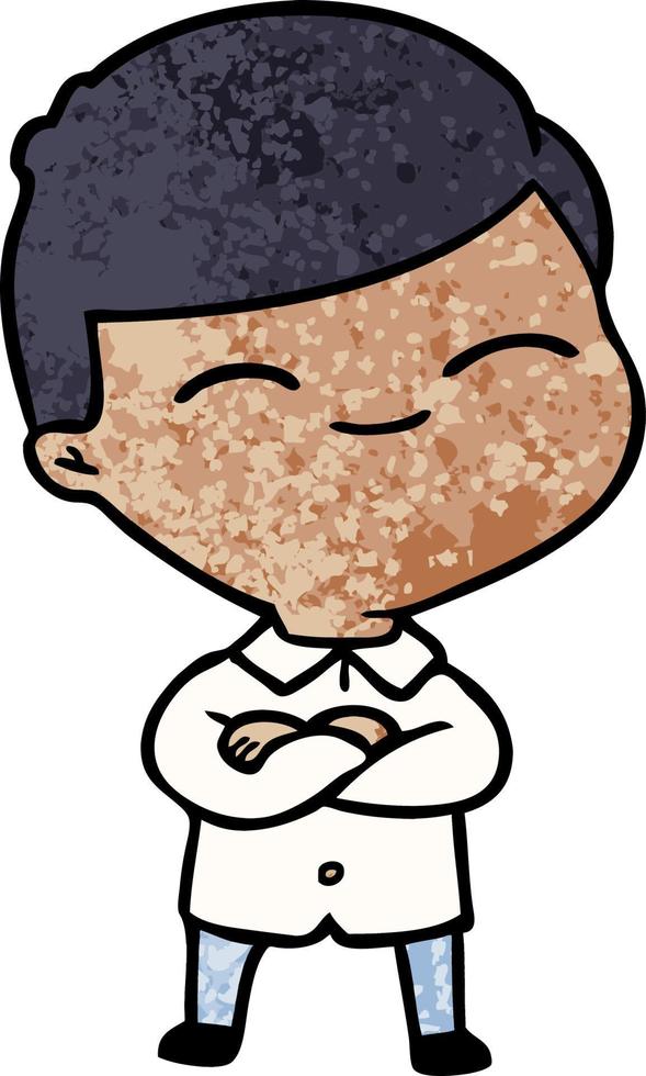 cartoon smiling boy vector
