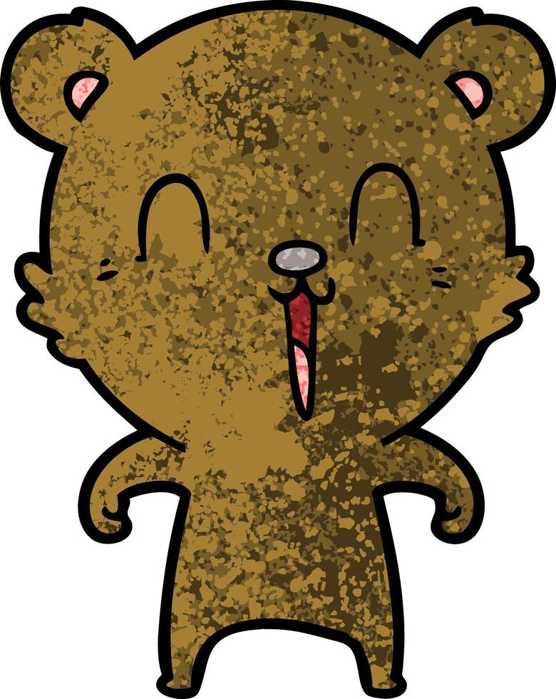 happy cartoon bear vector