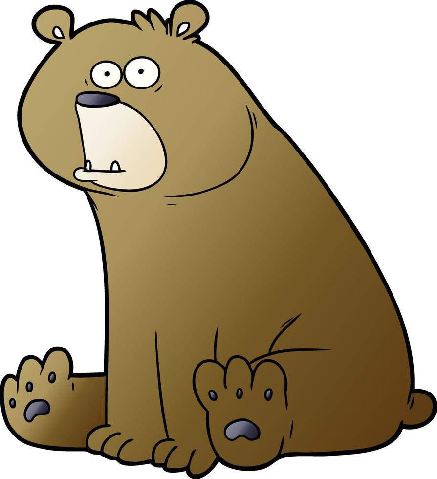 funny cartoon bear vector