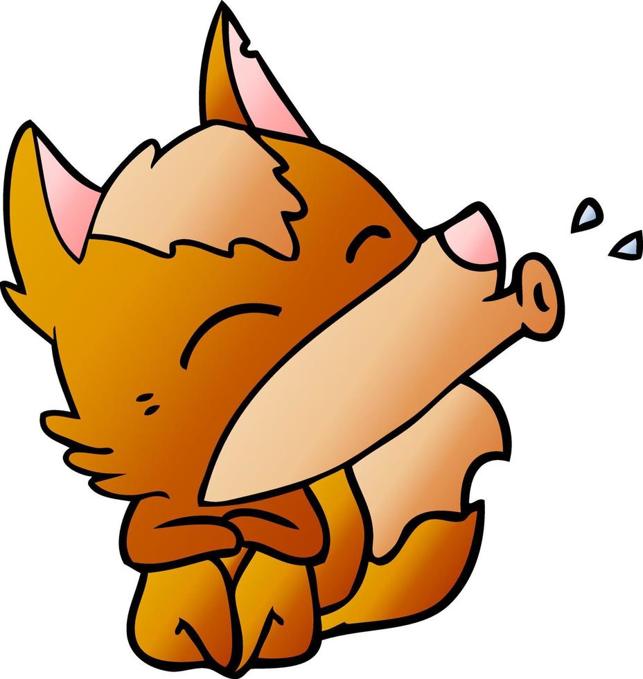 fox cartoon character vector