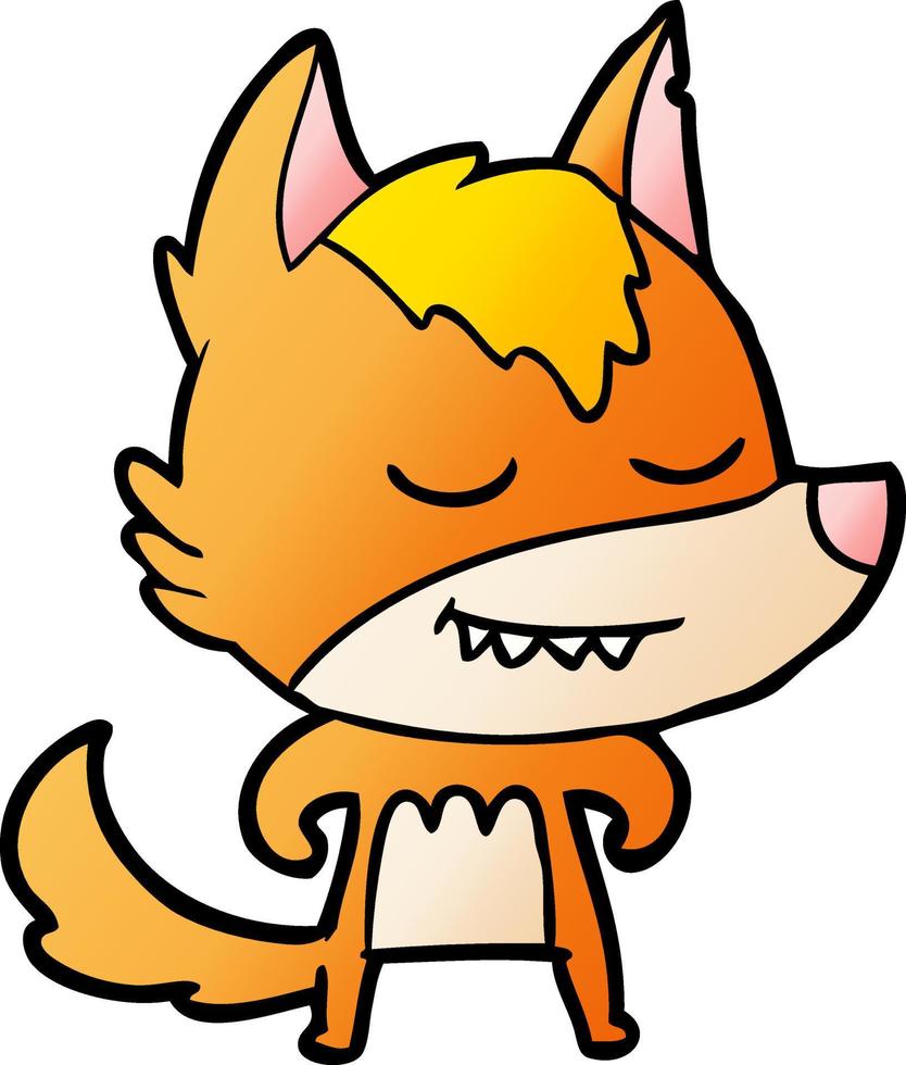 fox cartoon character vector