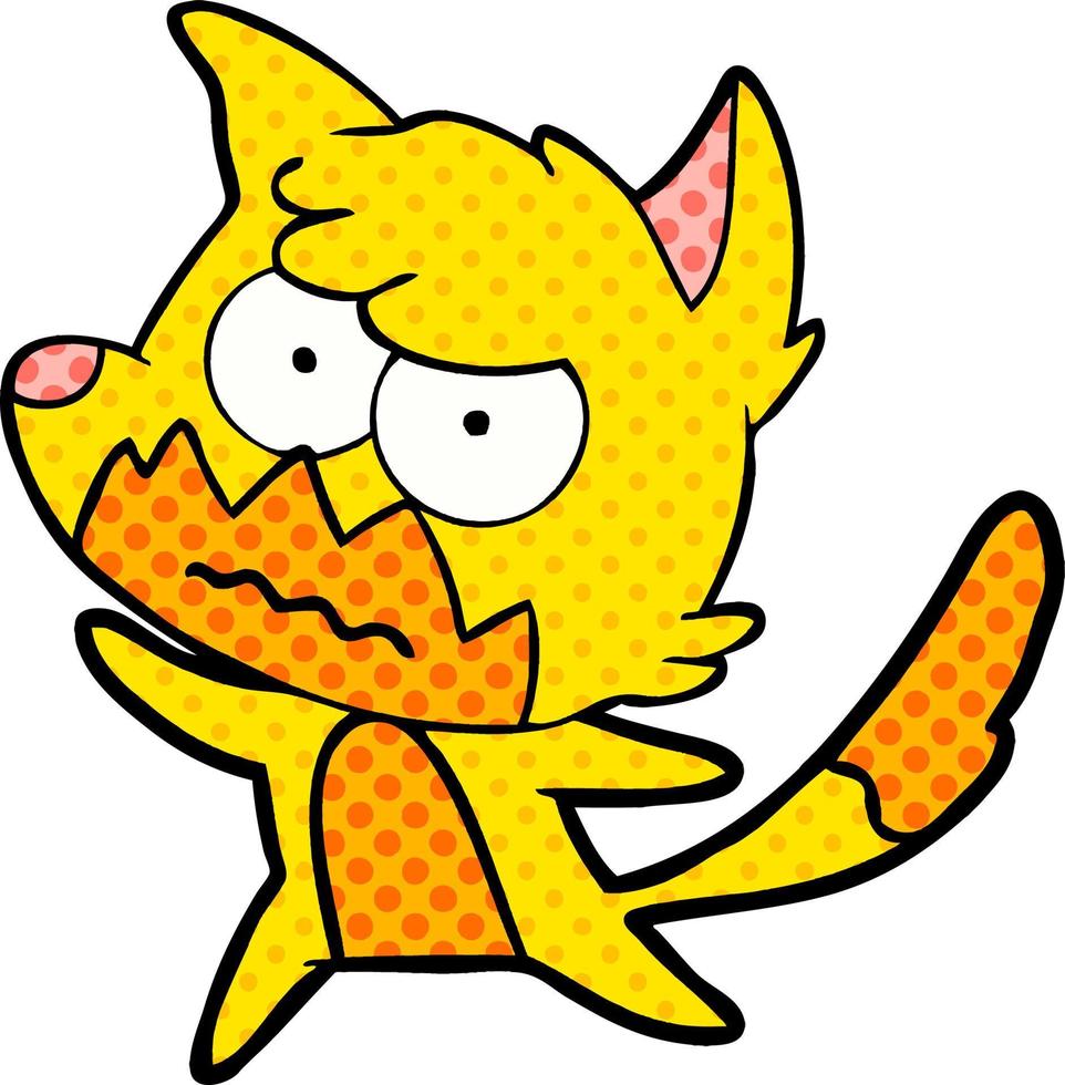fox cartoon character vector