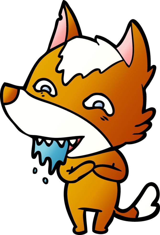 fox cartoon character vector