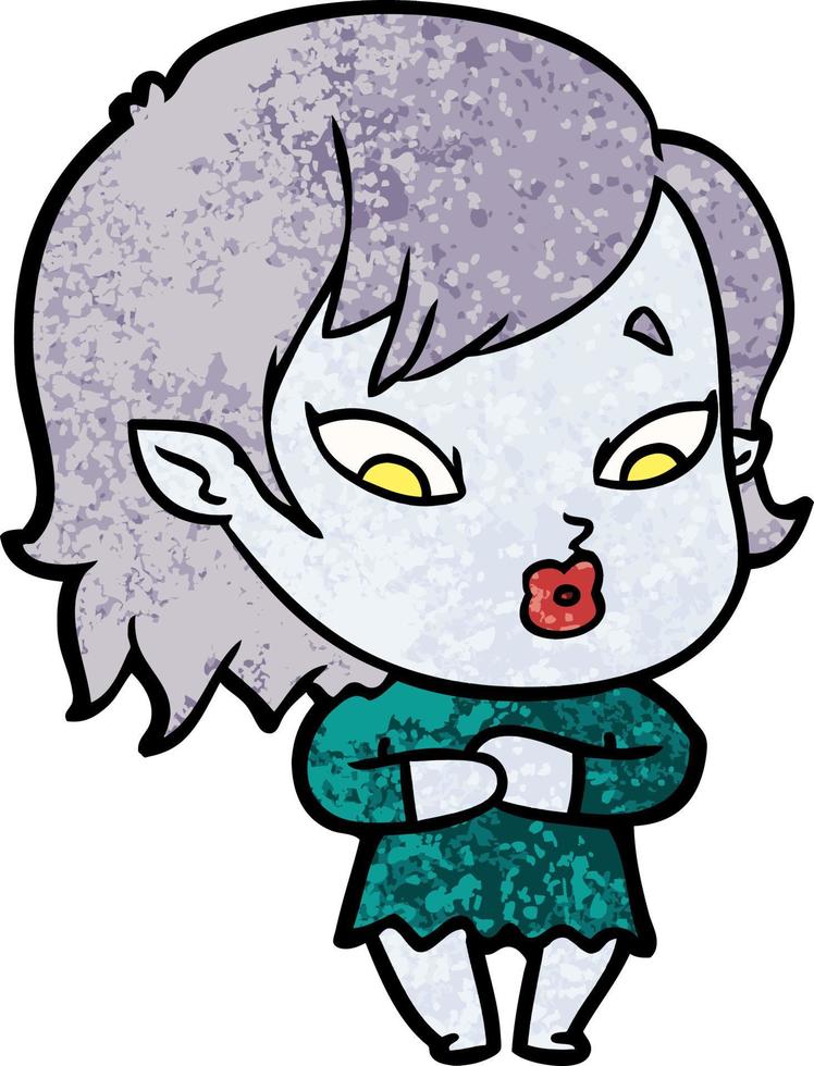 cute cartoon vampire girl vector