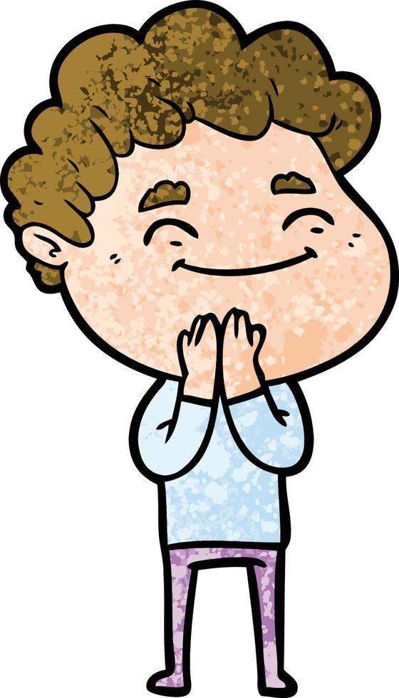 cartoon friendly man vector