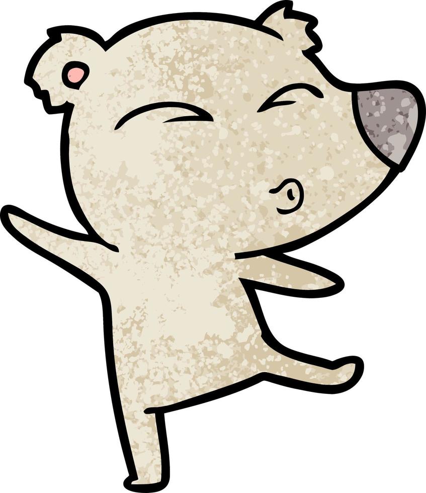 oso silbido de dibujos animados vector