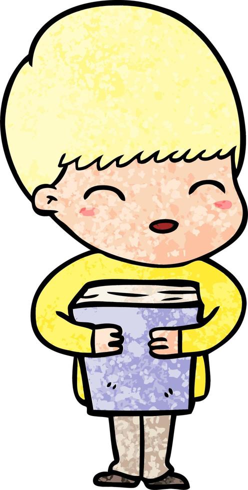 happy cartoon boy vector