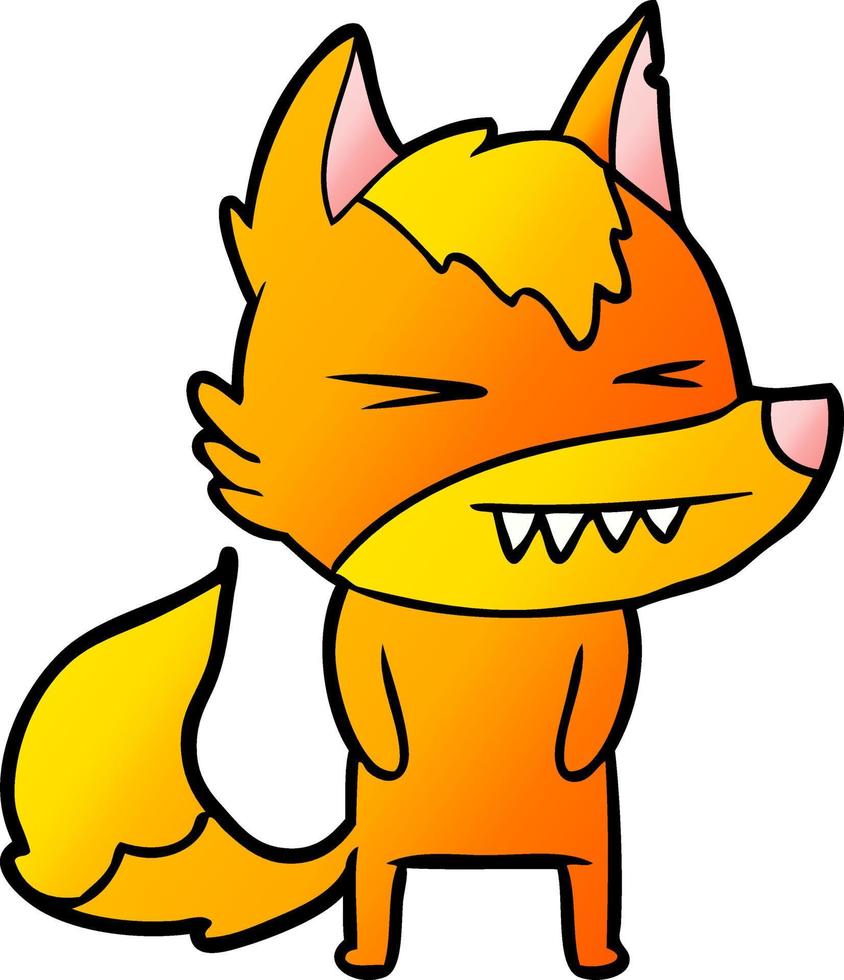 fox cartoon character vector